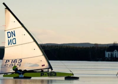 sailboat in ice